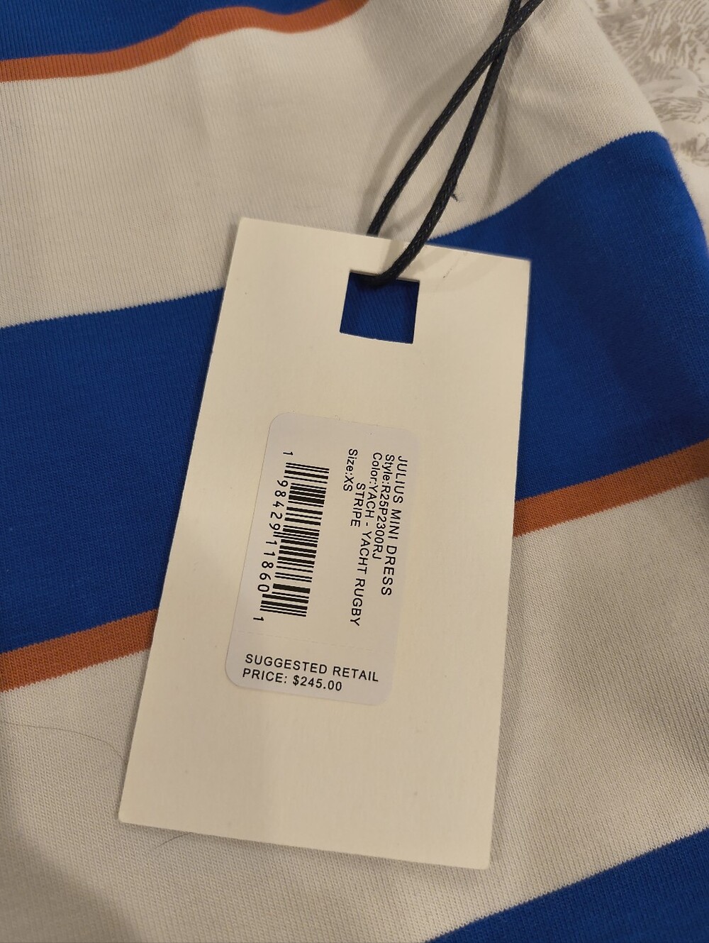 STAUD Julius Yacht Rugby Stripe Polo Mini Shift Dress NWT Size XS - Picture 4 of 9